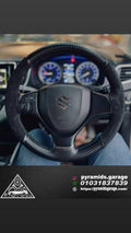 Black Carbon Fiber X Alcantara Steering wheel cover