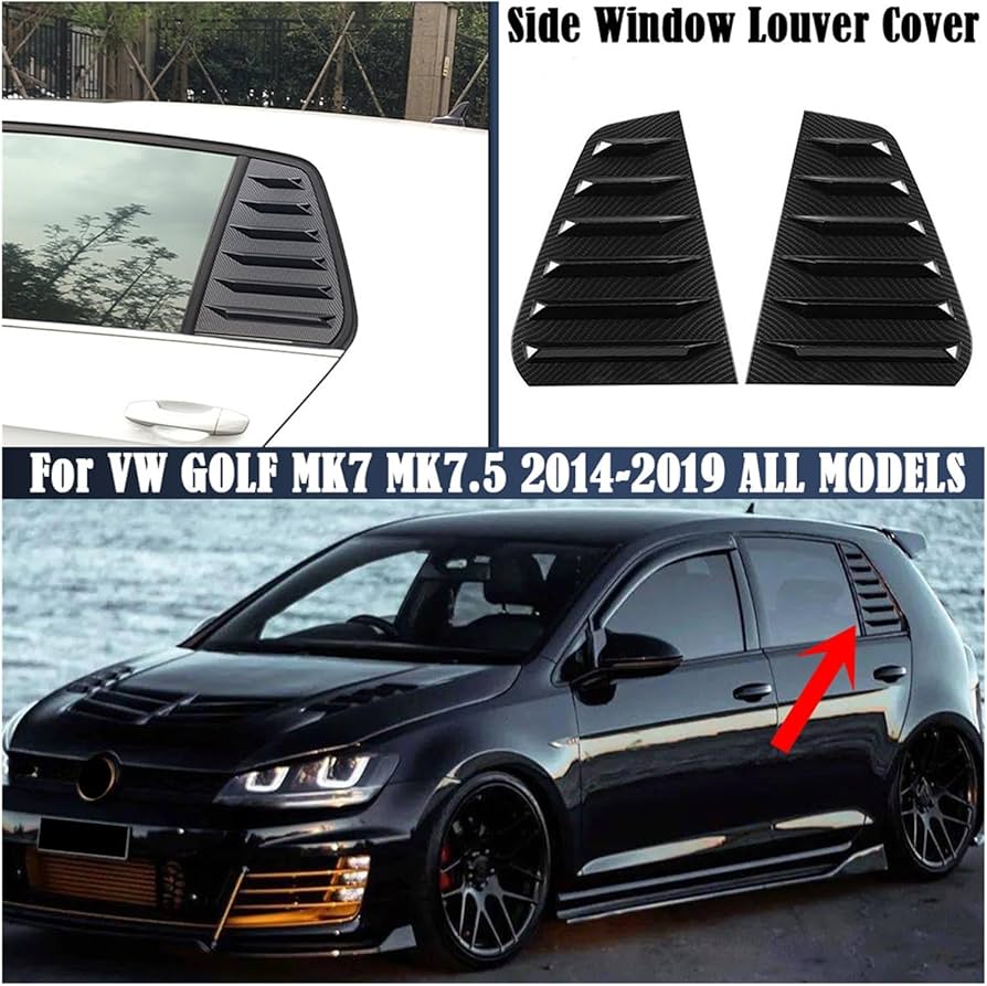 VW Golf 7 Rear Window Louver (Gloss Black)