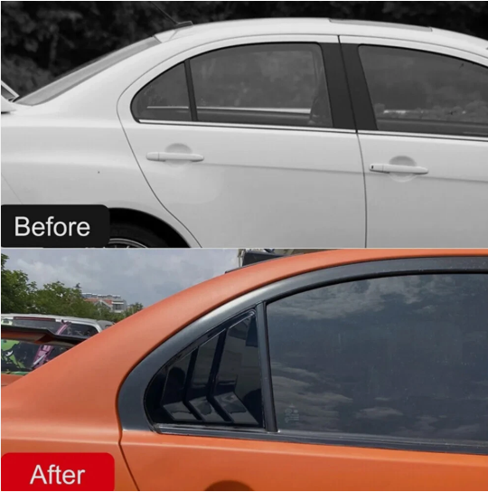 Mitsubishi Lancer Shark Window Louver (Gloss Black)