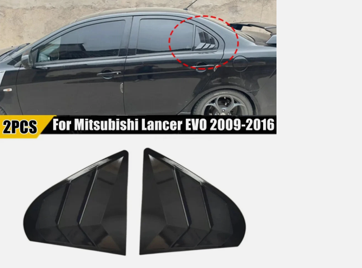Mitsubishi Lancer Shark Window Louver (Gloss Black)