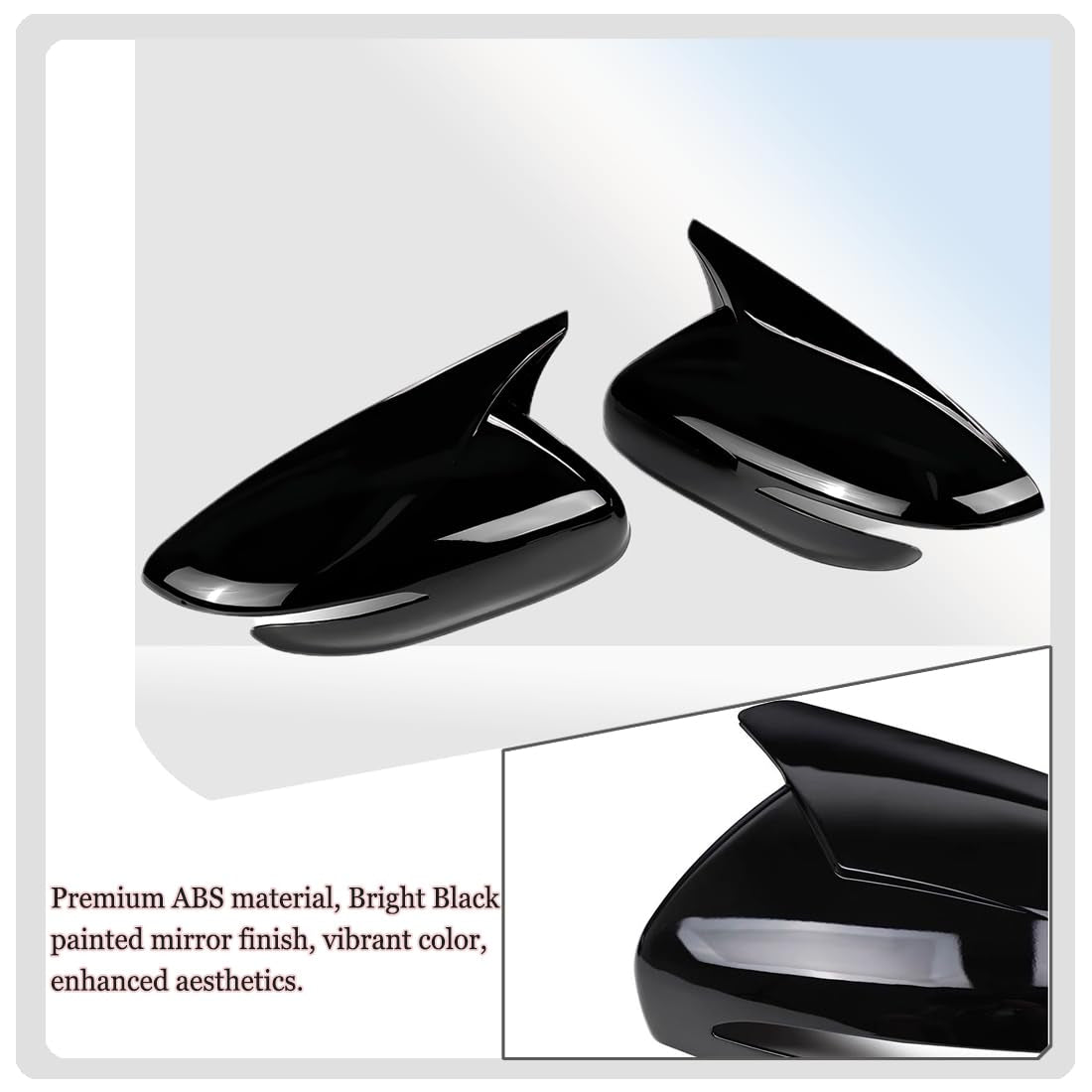 Kia Cerato K3 Mirror Cover - Gloss Black